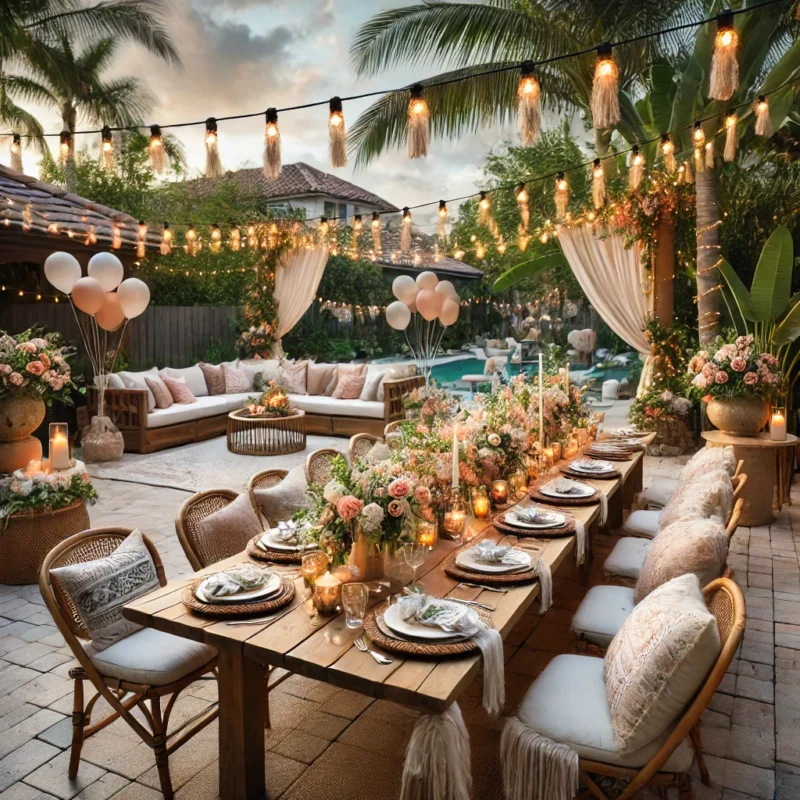 Backyard bachelorette party